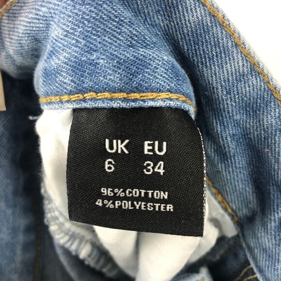 MOMOKROM High Waisted Distressed Ankle Jeans 25" - Picture 7 of 9